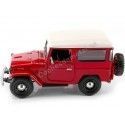 CARSDEMETAL.ES 1974 TOYOTA FJ40 HARD TOP RED / BLANC 1:24 MOTEUR MAX 79323