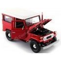CARSDEMETAL.ES 1974 TOYOTA FJ40 HARD TOP RED / BLANC 1:24 MOTEUR MAX 79323