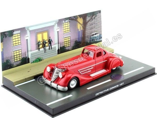 Cochesdemetal.es 1939 Batman Automobilia Batmobile "Detective Comics Nº27" Rojo 1:43 Salvat BAT012