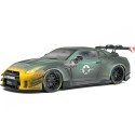 Cochesdemetal.es 2022 Nissan GT-R (R35) LB-Walk Body Kit 2.0 "Army Fighter" Verde Militar Sucio 1:18 Solido S1805807