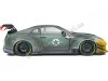 Cochesdemetal.es 2022 Nissan GT-R (R35) Kit de carrosserie LB-walk 2.0 "Fighter de l'Armée" Verde Militar SUIO 1:18 Solino