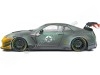 Cochesdemetal.es 2022 Nissan GT-R (R35) Kit de carrosserie LB-walk 2.0 "Fighter de l'Armée" Verde Militar SUIO 1:18 Solino