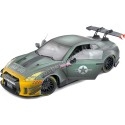 Cochesdemetal.es 2022 Nissan GT-R (R35) Kit de carrosserie LB-walk 2.0 "Fighter de l'Armée" Verde Militar SUIO 1:18 Solino