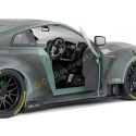 Cochesdemetal.es 2022 Nissan GT-R (R35) Kit de carrosserie LB-walk 2.0 "Fighter de l'Armée" Verde Militar SUIO 1:18 Solino