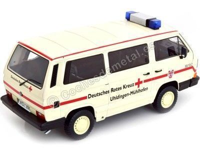 Cochesdemetal.es 1987 Volkswagen Bus T3 Syncro Cruz Roja Alemana 1:18 KK-Scale KKDC180968 2
