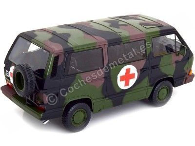 Cochesdemetal.es 1987 Volkswagen Bus T3 Syncro Cruz Roja Militar 1:18 KK-Scale KKDC180969S 2