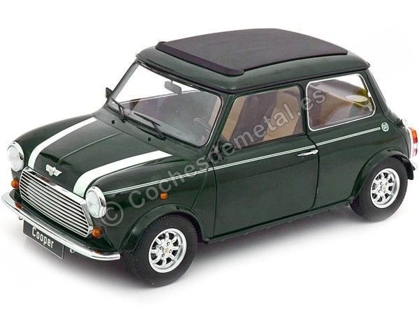 Cochesdemetal.es 1997 Mini Cooper con Techo Corredizo Verde Oscuro 1:12 KK-Scale KKDC120071L