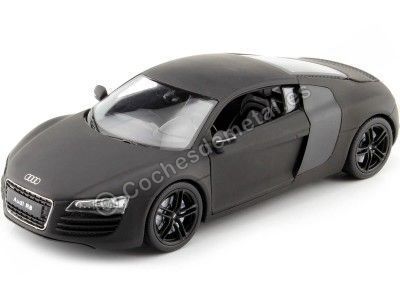 Cochesdemetal.es 2010 Audi R8 V10 Coupe Negro Mate 1:24 Welly 22493