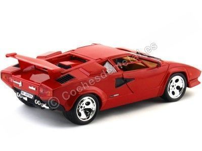 Cochesdemetal.es 1985 Lamborghini Countach 5000 Quattrovalvole Rojo Bburago 12027R 2