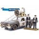 Cochesdemetal.es 1974 Dodge Monaco Bluesmobile "Blues Brothers" Negro/Blanco Sucio 1:18 Auto World AWSS133