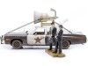 Cochesdemetal.es 1974 Dodge Monaco Bluesmobile "Blues Brothers" Negro/Blanco Sucio 1:18 Auto World AWSS133