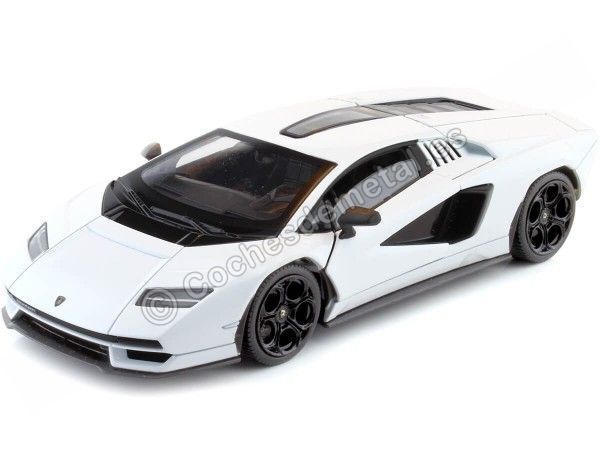 Cochesdemetal.es 2022 Lamborghini Countach LPI 800-4 Blanco 1:24 Welly 24114