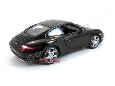 Cochesdemetal.es 2006 Porsche 911 (997) Carrera S Coupé Negro Metalizado 1:18 Welly 18004 2