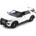 CARSDEMETAL.ES 2022 Ford Interceptor Utility with White Defenses 1:24 Max 76990 MOTEUR