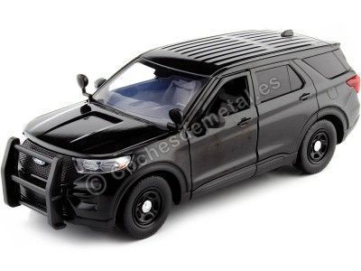 CARSDEMETAL.ES 2022 Ford Interceptor Utility with Black Defenses 1:24 Max 76990 MOTEUR