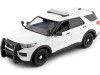 CARSDEMETAL.ES 2022 Ford Interceptor Utility avec défenses et barre d'éclairage blanc 1:24 Motor Max 7698