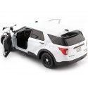 CARSDEMETAL.ES 2022 Ford Interceptor Utility with White Defenses 1:24 Max 76990 MOTEUR