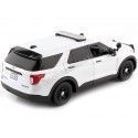 CARSDEMETAL.ES 2022 Ford Interceptor Utility avec défenses et barre d'éclairage blanc 1:24 Motor Max 7698