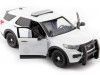 CARSDEMETAL.ES 2022 Ford Interceptor Utility avec défenses et barre d'éclairage blanc 1:24 Motor Max 7698