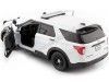 CARSDEMETAL.ES 2022 Ford Interceptor Utility avec défenses et barre d'éclairage blanc 1:24 Motor Max 7698