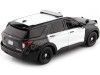 CARSDEMETAL.ES 2022 Ford Interceptor Utility avec défenses et barre d'éclairage blanc / noir 1:24 Motor max 76988