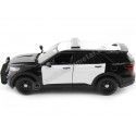 CARSDEMETAL.ES 2022 Ford Interceptor Utility avec défenses et barre d'éclairage blanc / noir 1:24 Motor max 76988