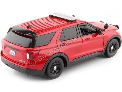 CARSDEMETAL.ES 2022 Ford Interceptor Utility avec défenses et barre rouge 1:24 Motor Max 7698 2