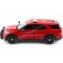 CARSDEMETAL.ES 2022 Ford Interceptor Utility avec défenses et barre rouge 1:24 Motor Max 7698