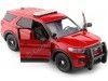 CARSDEMETAL.ES 2022 Ford Interceptor Utility avec défenses et barre rouge 1:24 Motor Max 7698