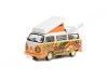 Cochesdemetal.es 1973 Volkswagen Type 2 Westfalia Flower Power "Club Vee-Dub Series 14" 1:64 Greenlight 36050C