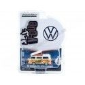 Cochesdemetal.es 1973 Volkswagen Type 2 Westfalia Flower Power "Club Vee-Dub Series 14" 1:64 Greenlight 36050C