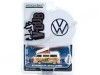 Cochesdemetal.es 1973 Volkswagen Type 2 Westfalia Flower Power "Club Vee-Dub Series 14" 1:64 Greenlight 36050C