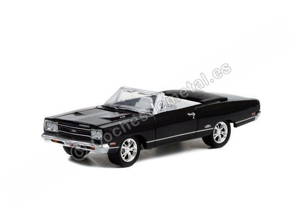 Cochesdemetal.es 1969 Plymouth GTX convertible "Barrett Jackson Series 9" 1:64 Greenlight 37250D