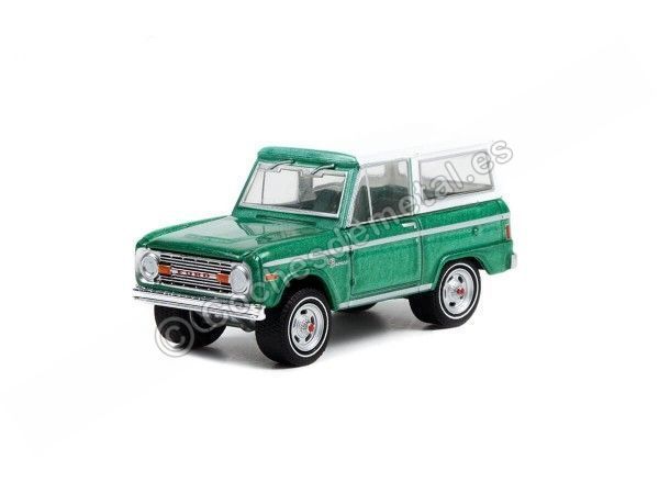 Cochesdemetal.es 1977 Ford Bronco Jade Glow "Barrett Jackson Series 9" 1:64 Greenlight 37250F