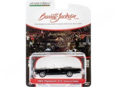 Cochesdemetal.es 1969 Plymouth GTX convertible "Barrett Jackson Series 9" 1:64 Greenlight 37250D 2