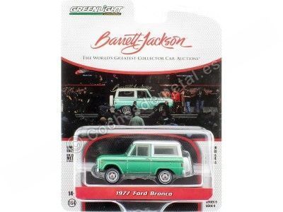 Cochesdemetal.es 1977 Ford Bronco Jade Glow "Barrett Jackson Series 9" 1:64 Greenlight 37250F 2