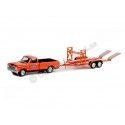 Cochesdemetal.es 1968 Chevrolet C-10 STP + Remolque Plataforma "Hitch & Tow Series 26" 1:64 Greenlight 32260b