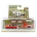 Cochesdemetal.es 1968 Chevrolet C-10 STP + Remolque Plataforma "Hitch & Tow Series 26" 1:64 Greenlight 32260b