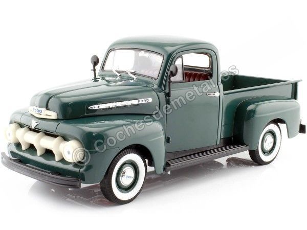 Cochesdemetal.es 1951 Ford F-1 Pick Up Verde Metalizado 1:18 Welly 19847