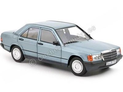 Cochesdemetal.es 1984 Mercedes-Benz 190 E (W201) Azul Claro Metalizado 1:18 Norev HQ 183828