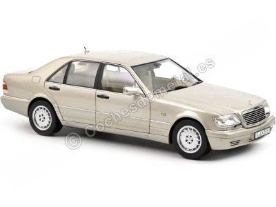 Cochesdemetal.es 1997 Mercedes-Benz S600 V12 (W140) Plateado Ahumado 1:18 Norev HQ 183723