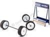Cochesdemetal.es Expositor de Ruedas Speedline Corse con Dos Ejes y Cuatro Ruedas 1:18 IXO Models SET016W