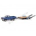 Cochesdememetal.es 1981 Chevrolet C-20 Traiche spéciale + Remolque de Plataforma "Hitch & Tow Series 27" 1:64 Greenlight 32270B