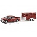 Cochesdememetal.es 2019 Ford F-150 XLT + Remolque Para Ganado "Série de Hitch & Tow 27" 1:64 Greenlight 32270D