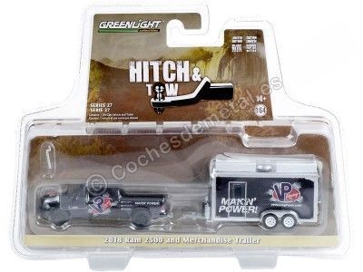 Cochesdemetal.es 2018 Dodge Ram 2500 VP Racing Fuels + Remolque VP Racing Fuels "Hitch & Tow Series 27" 1:64 Greenlight 32270C 2