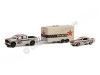Cochesdemetal.es 2021 Chevrolet Silverado + 1969 Chevrolet Camaro + Remolque Cerrado "Racing Hitch & Tow Series 4" 1:64 Green...