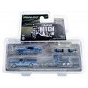 Cochesdemetal.es 1968 Chevrolet C-10 + 1967 Chevrolet Camaro + Remolque "Racing Hitch & Tow Series 4" 1:64 Greenlight 31140a