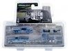 Cochesdemetal.es 1968 Chevrolet C-10 + 1967 Chevrolet Camaro + Remolque "Racing Hitch & Tow Series 4" 1:64 Greenlight 31140a