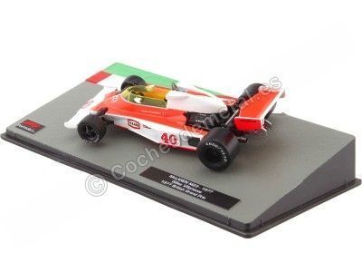 Cochesdemetal.es 1977 McLaren M23 Nº40 Gilles Villeneuve Rojo/Blanco 1:43 Editorial Salvat F1 16 2
