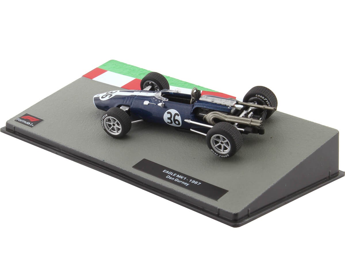 1967 Eagle Mk1 Nº36 Dan Gurney Azul Oscuro 1:43 Editorial Salvat F1 18